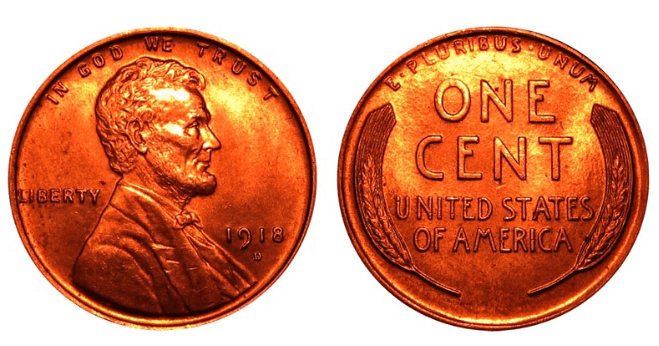 1918 D Wheat Penny