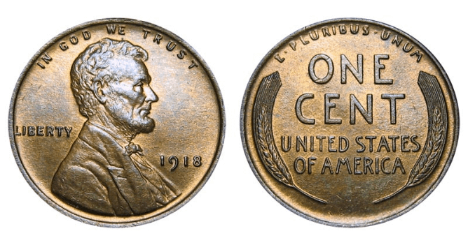 1918 Penny Value - 1918 Lincoln Wheat Penny