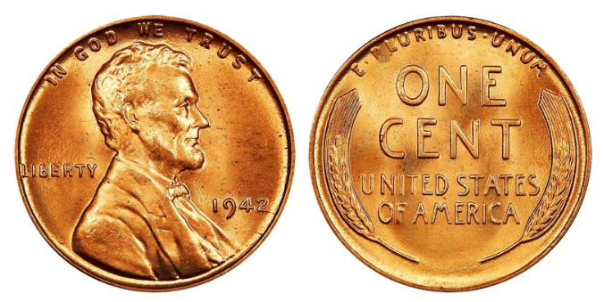 1942 penny value no mint mark