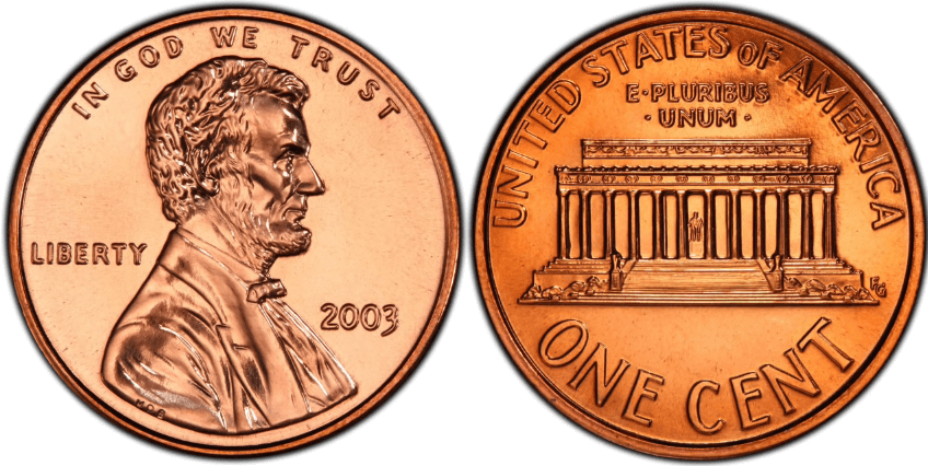 2003 Penny Value no mint mark