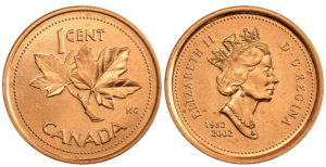 1952 to 2002 canadian penny value