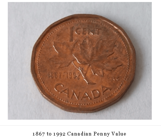 1867 to 1992 Canadian Penny Value