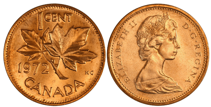1972 Canadian Penny