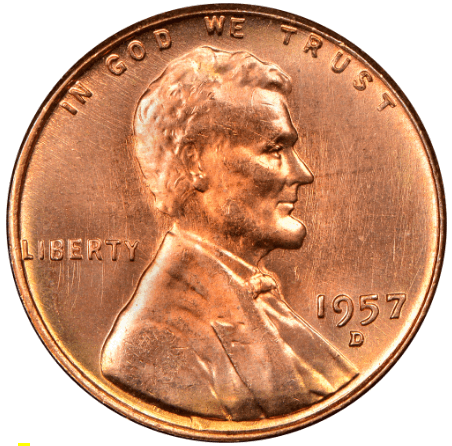 1957 d penny value