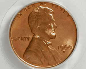 1960 d penny value