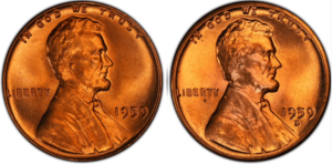 1959 d penny errors and varieties
