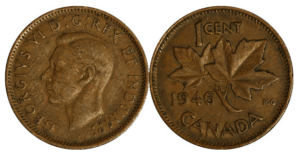 1946 1 cent canada coin value