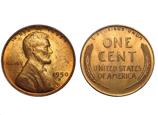 1950 s penny value
