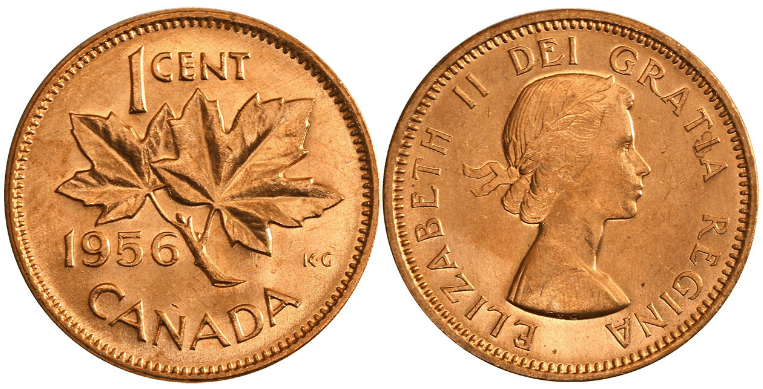 1956 Canadian Penny