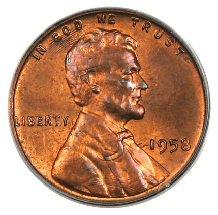 1958 penny no mint mark