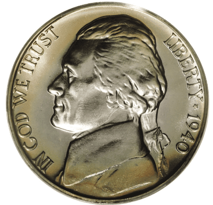 1940 Jefferson Nickel Value