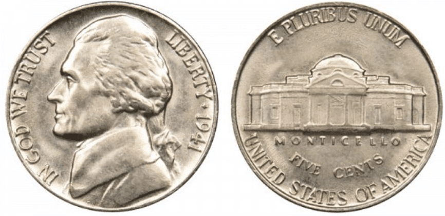 1941 no mint nickel value