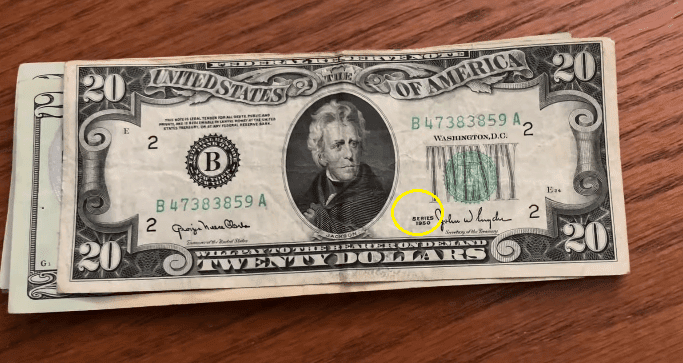 1950 20 dollar bill value