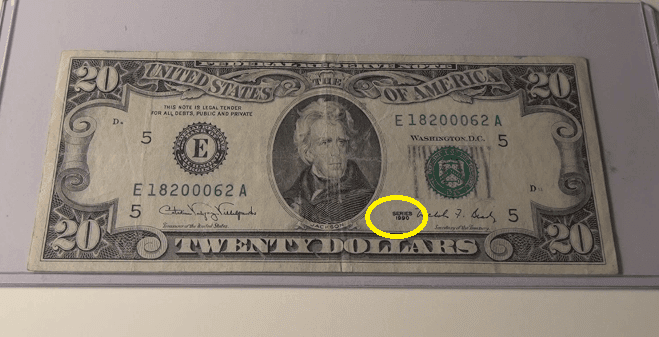 1990 20 Dollar Bill value
