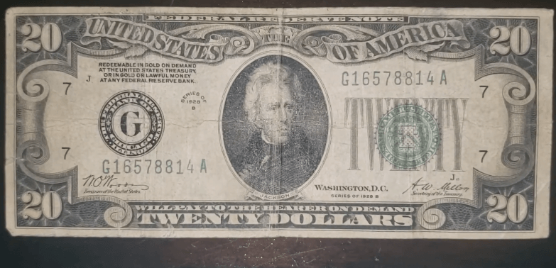 1928 20 dollar bill