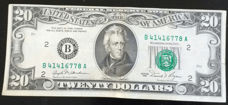 1981 20 Dollar Bill Value