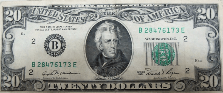 1981 Twenty Dollar Bill Worth