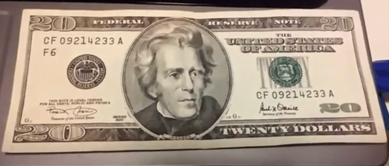 2001 20 dollar bill