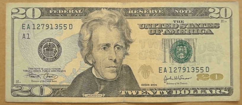 2004 20 Dollar Bill value