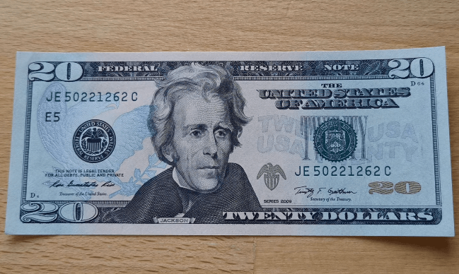 2009 20 Dollar Bill
