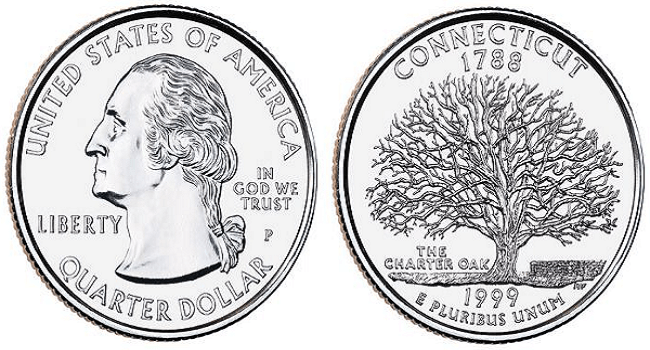 1999 Connecticut quarter value