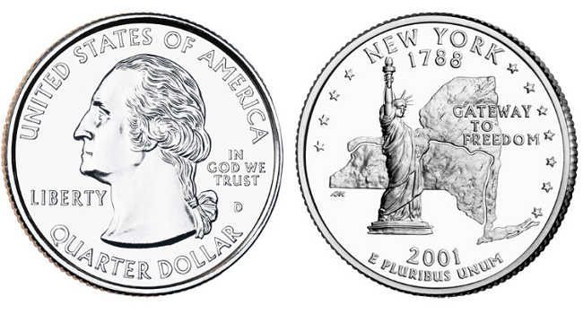 2001 New York quarter value