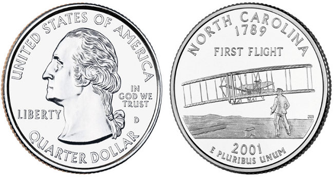 2001 North Carolina quarter value