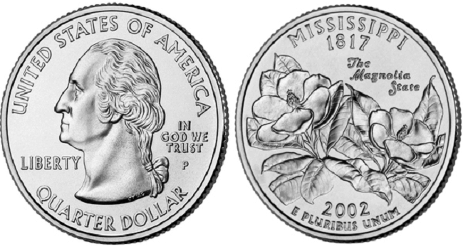 2002 mississippi quarter value