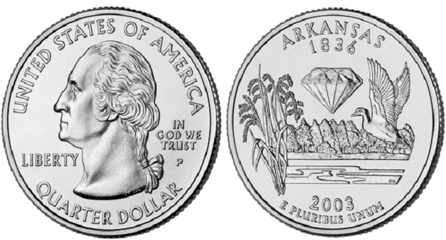 2003 arkansas quarter value