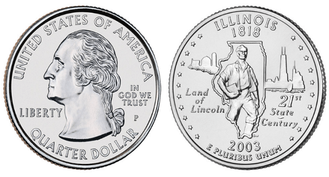 2003 illinois quarter value