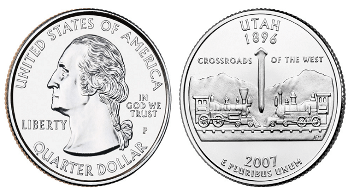 2007 utah quarter value