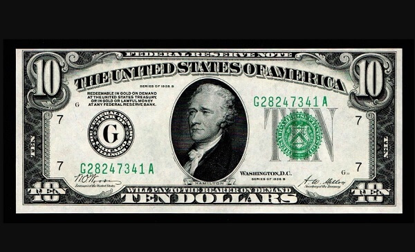 1928 10 dollar bill value