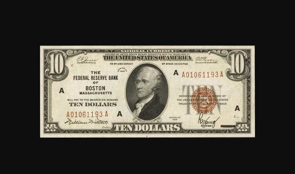 1929 10 dollar bill value