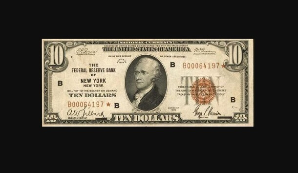 1929 $10 bill value