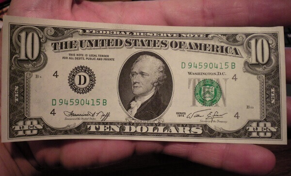 1974 10 Dollar Bill Value
