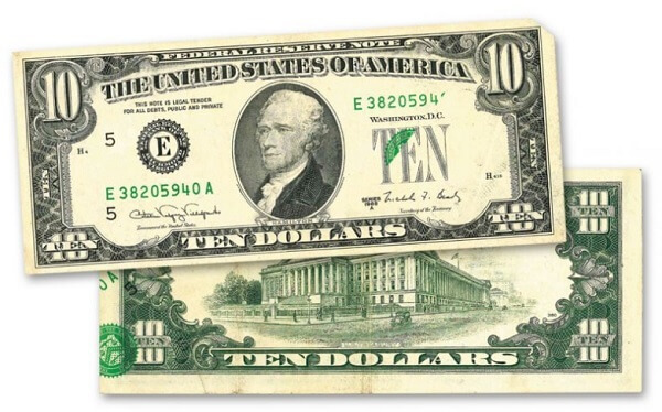 1988 10 dollar bill value