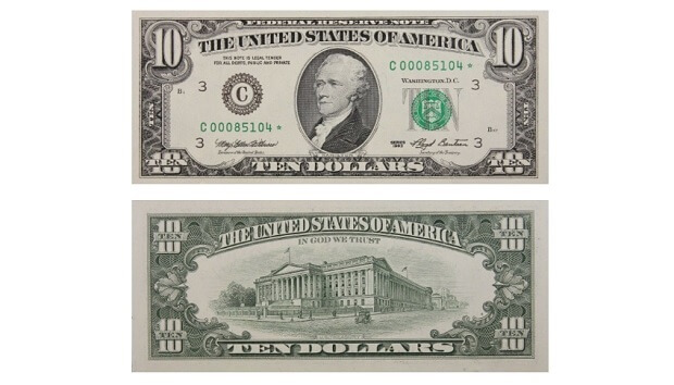 1993 10 Dollar Bill value