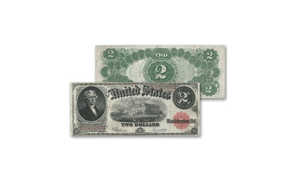 1917 2 dollar bill value