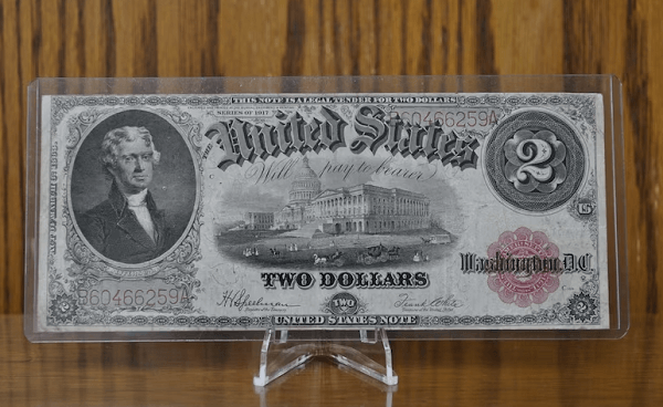 1917 2 dollar bill value