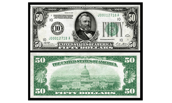 1928 50 Dollar Bill Value