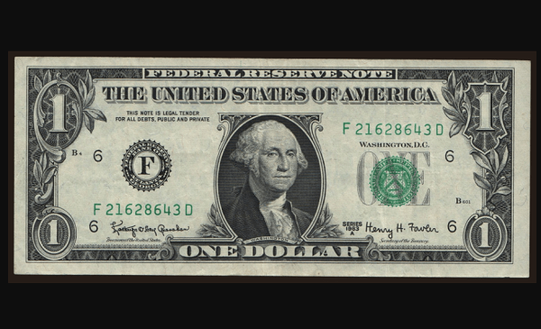 1963 1 Dollar Bill Value