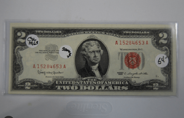 1963 2 dollar bill value
