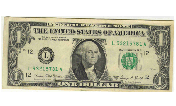 1969 one dollar bill value