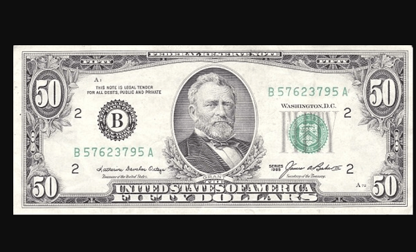 1985 50 Dollar Bill