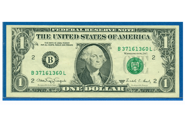 1988 1 dollar bill value