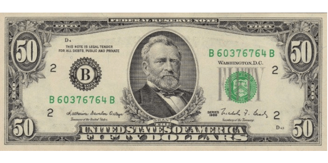 1988 50 Dollar Bill