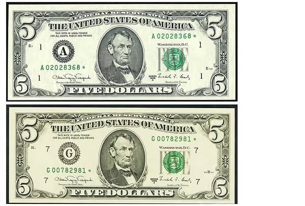 1995 5 Dollar Bill Value