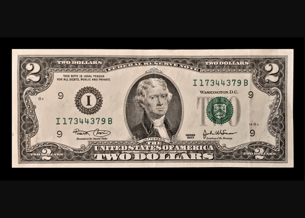 2003 2 Dollar Bill Value
