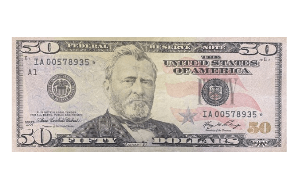 2006 50 dollar bill value