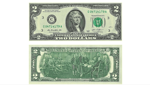 2013 2 dollar bill value